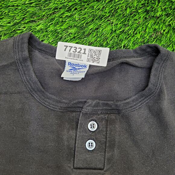 Vintage Reebok Hawks Henley Shirt Large 22x27 IOWA Arch Y2K - Picture 14 of 16